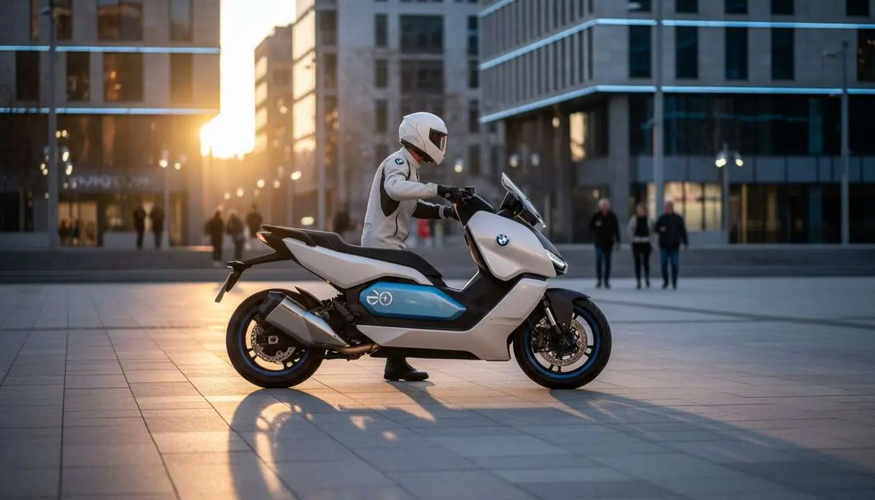  BMW CE 04 2026 en acci&oacute;n, el scooter el&eacute;ctrico que transforma la movilidad urbana con dise&ntilde;o innovador y tecnolog&iacute;a avanzada &mdash; Imagen generada por IA 