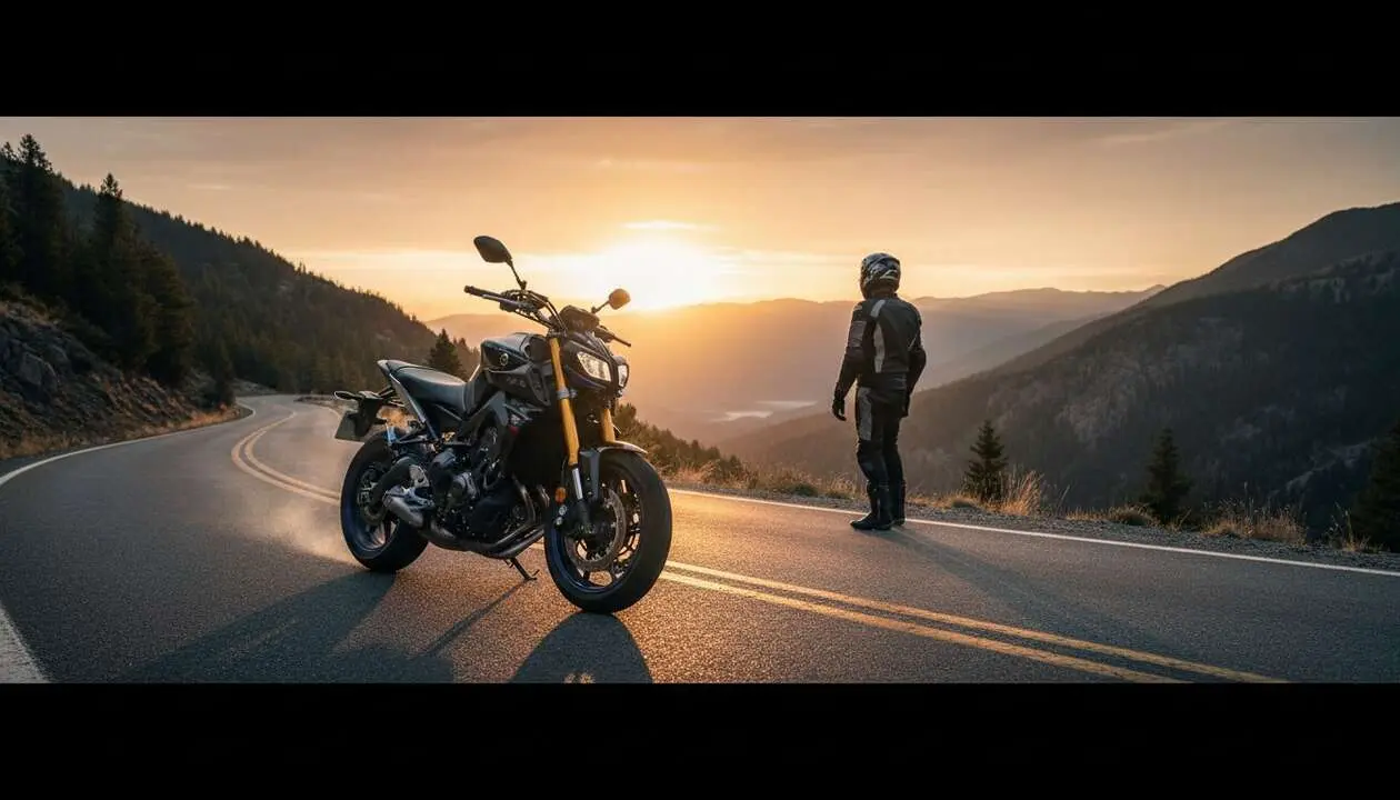 Yamaha MT-09 SP en acci&oacute;n, la motocicleta preferida por pilotos expertos y exigentes en rendimiento y dise&ntilde;o &mdash; Imagen generada por IA 