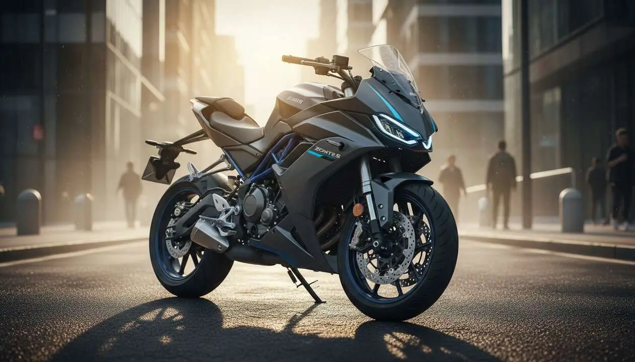  Zontes 310 moto deportiva innovadora que combina estilo moderno y alta potencia para una conducci&oacute;n &uacute;nica &mdash; Imagen generada por IA 