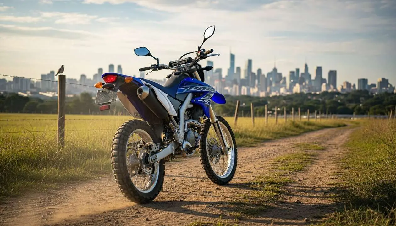  Yamaha WR125R en acci&oacute;n, perfecta para aventuras urbanas y rutas por campo sin perder rendimiento ni estilo &mdash; Imagen generada por IA 