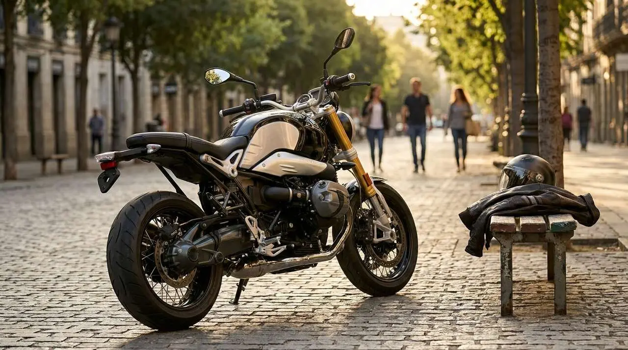  BMW R 12 nineT moto retro cl&aacute;sica con dise&ntilde;o vintage que enamora a los amantes de las motocicletas modernas &mdash; Imagen generada por IA 