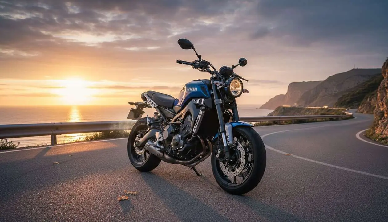  Yamaha XSR 900 en acci&oacute;n mostrando potencia y estilo en la prueba exclusiva de esta moto naked deportiva &mdash; Imagen generada por IA 