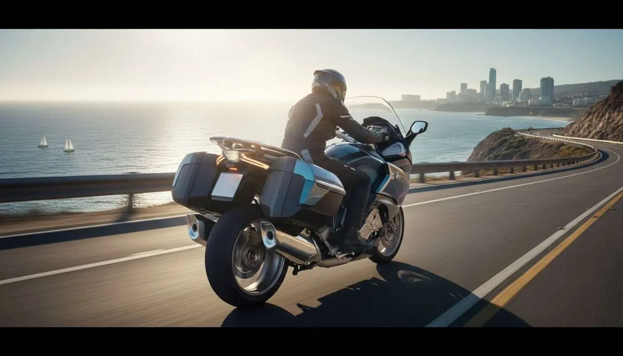  BMW K 1600 GTL 2027 mostrando su dise&ntilde;o de lujo y potencia para un turismo en moto excepcional &mdash; Imagen generada por IA 