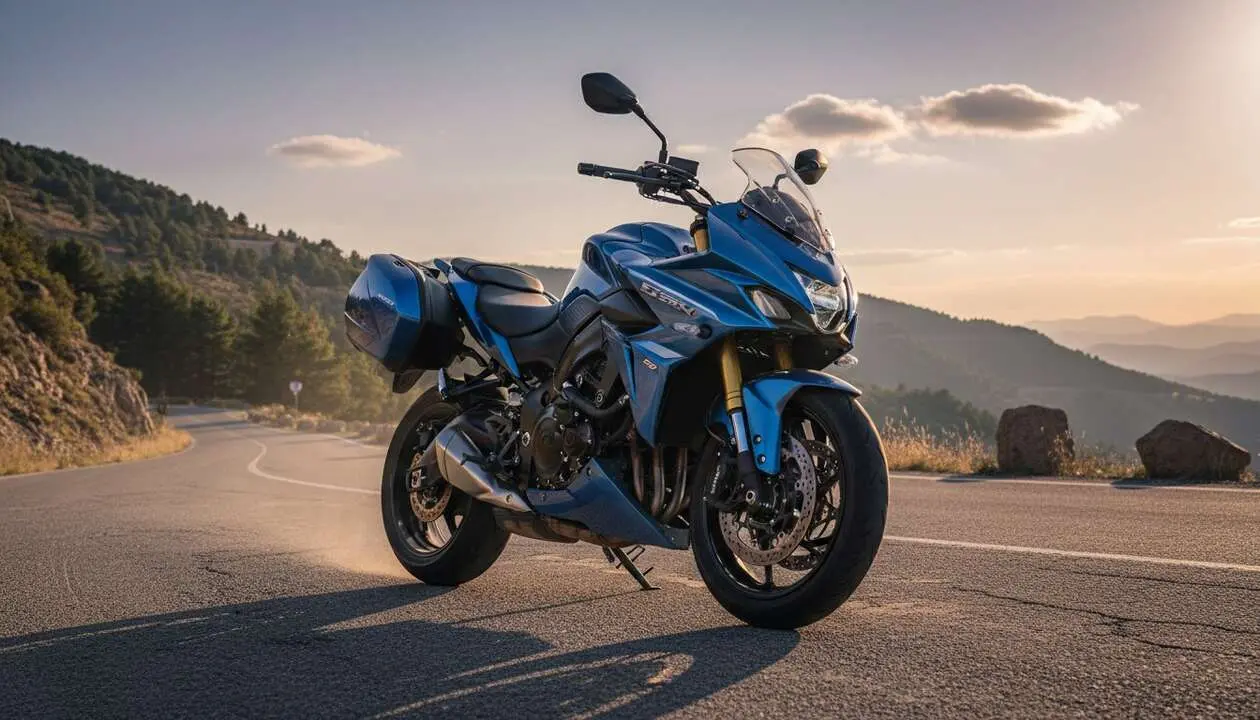  Suzuki GSX-S1000GT 2026 en detalle mostrando dise&ntilde;o, caracter&iacute;sticas avanzadas y precio actualizado para amantes de la motocicleta deportiva &mdash; Imagen generada por IA 