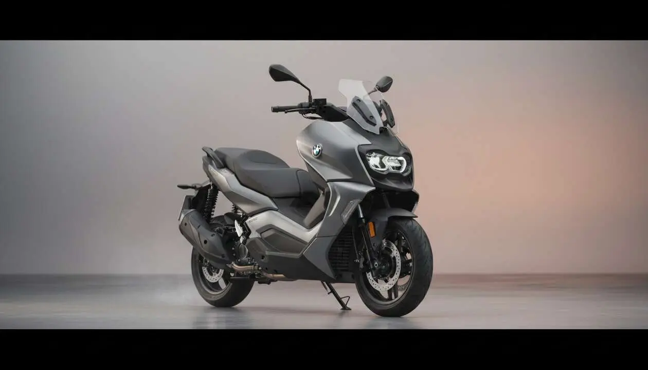  BMW C 400 X en acci&oacute;n mostrando su dise&ntilde;o premium y potencia en un scooter urbano moderno &mdash; Imagen generada por IA 