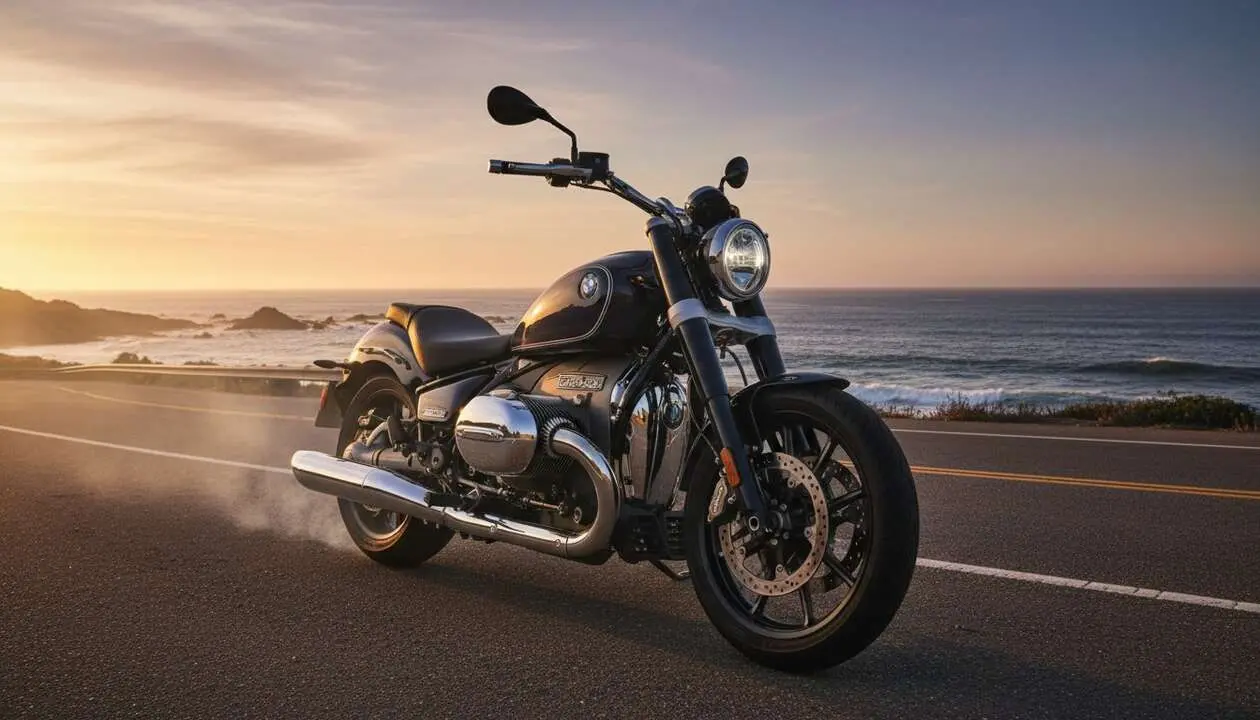  BMW R 18 B 2025 motocicleta cruiser cl&aacute;sica con dise&ntilde;o innovador y tecnolog&iacute;a avanzada para viajeros apasionados &mdash; Imagen generada por IA 