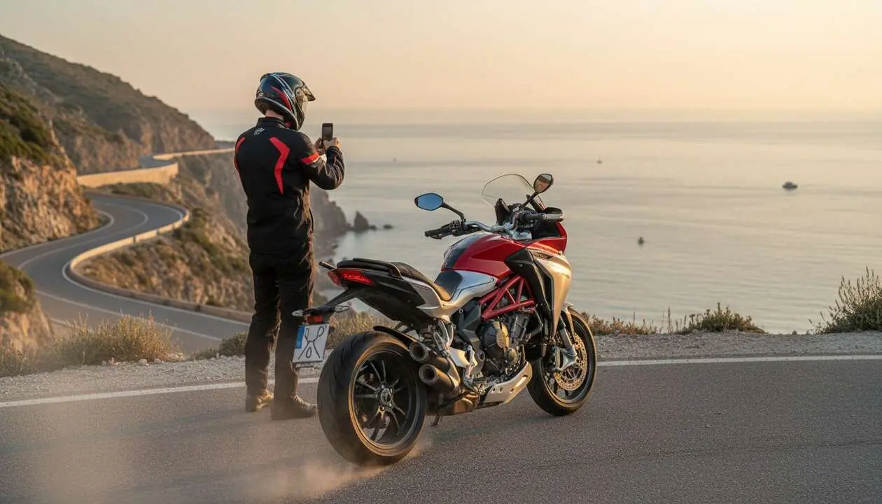  MV Agusta Turismo Veloce en acci&oacute;n, la moto deportiva y elegante que conquista a los amantes de las dos ruedas &mdash; Imagen generada por IA 