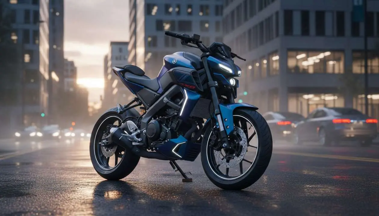  Yamaha MT-125 2026 en primer plano mostrando su dise&ntilde;o revolucionario y estilo innovador para motociclistas modernos &mdash; Imagen generada por IA 