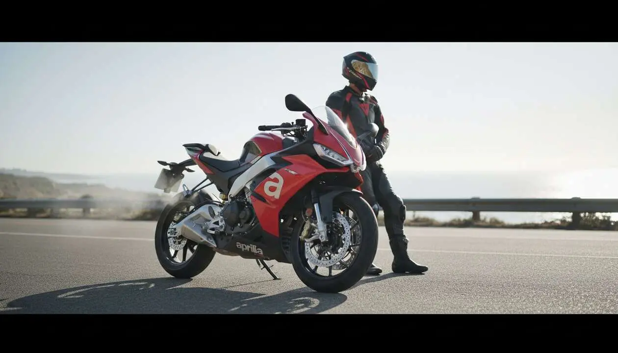  Aprilia RS 457 deportiva compacta destacada en carretera mostrando dise&ntilde;o y rendimiento excepcionales &mdash; Imagen generada por IA 