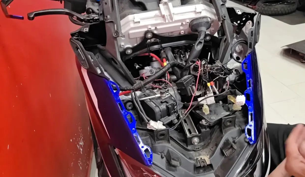 La Yamaha TMAX del taller