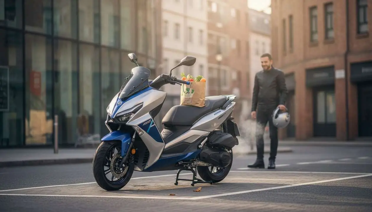  MITT MAX-T 125 moto econ&oacute;mica y eficiente ideal para ciudad con dise&ntilde;o moderno y bajo consumo de combustible &mdash; Imagen generada por IA 