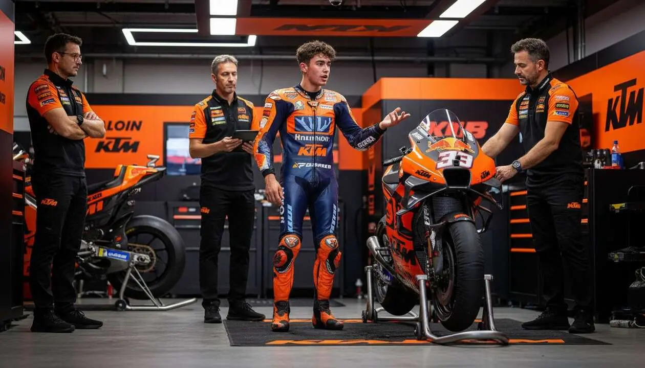  Pedro Acosta exige cambios urgentes a KTM para mejorar el rendimiento del equipo austriaco en MotoGP &mdash; Imagen generada por IA 
