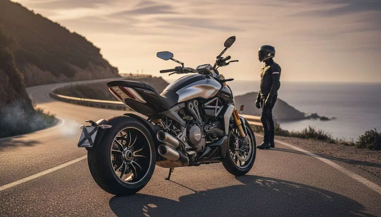  Ducati XDiavel V4 cruiser de dise&ntilde;o agresivo y tecnolog&iacute;a avanzada con precio desde 32.290 euros &mdash; Imagen generada por IA 