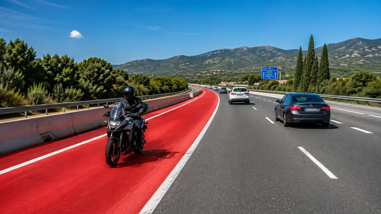El carril rojo de la DGT