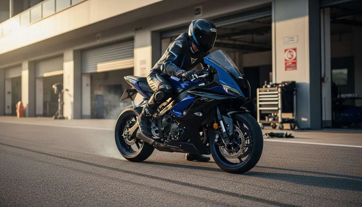  Yamaha R2 deportiva de acceso con dise&ntilde;o moderno y rendimiento perfecto para una conducci&oacute;n emocionante - Imagen generada por IA 