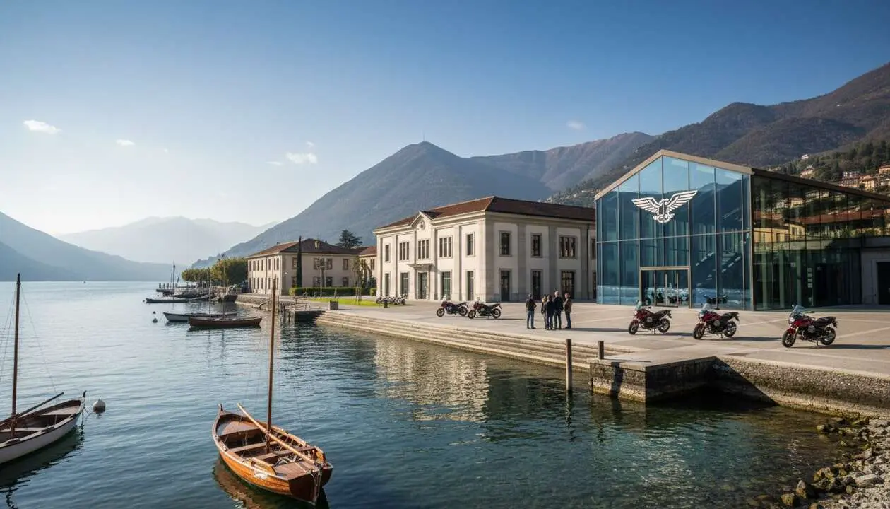  Nueva f&aacute;brica y museo de Moto Guzzi en Mandello impulsan la innovaci&oacute;n y tradici&oacute;n de la marca italiana - Imagen generada por IA 