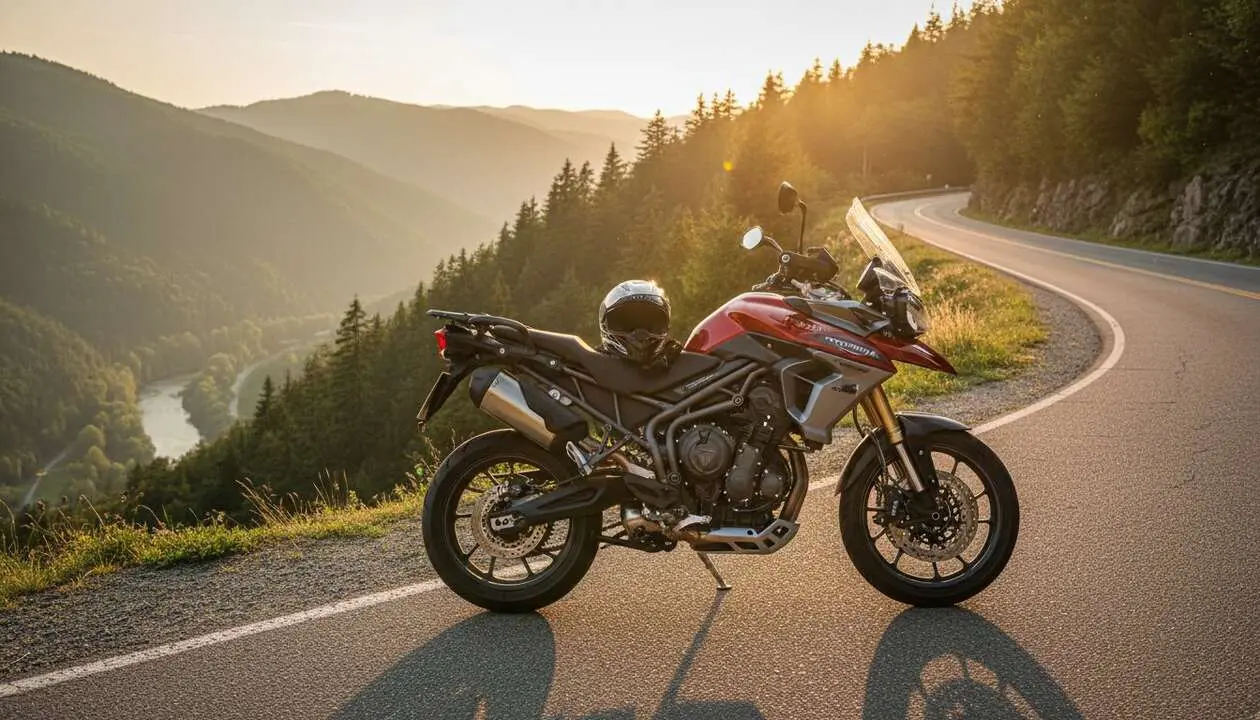  Triumph Tiger Sport 800 en acci&oacute;n, trail deportiva disponible desde 12.395 euros con dise&ntilde;o innovador y rendimiento excepcional - Imagen generada por IA 