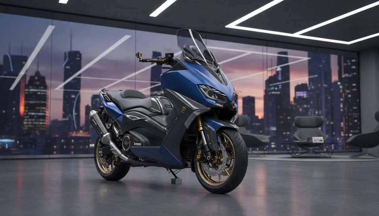  Yamaha TMAX 560 Mansory en edici&oacute;n de lujo mostrando dise&ntilde;o innovador y rendimiento excepcional - Imagen generada por IA 