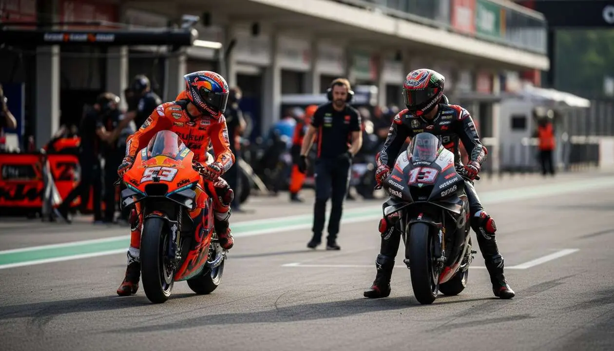  Enea Bastianini anuncia su salida de KTM y su incorporaci&oacute;n oficial a Aprilia para la temporada MotoGP 2027 - Imagen generada por IA 