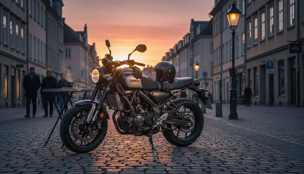  Yamaha XSR125 Legacy 2026 moto retro de dise&ntilde;o cl&aacute;sico con tecnolog&iacute;a moderna y estilo &uacute;nico en el mercado actual - Imagen generada por IA 
