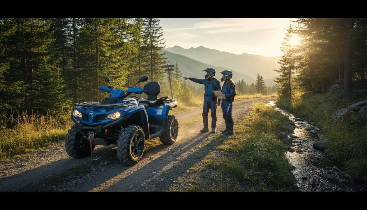  CFMOTO Cforce 520 L en acci&oacute;n mostrando su potencia y versatilidad para todo tipo de aventuras al aire libre - Imagen generada por IA 