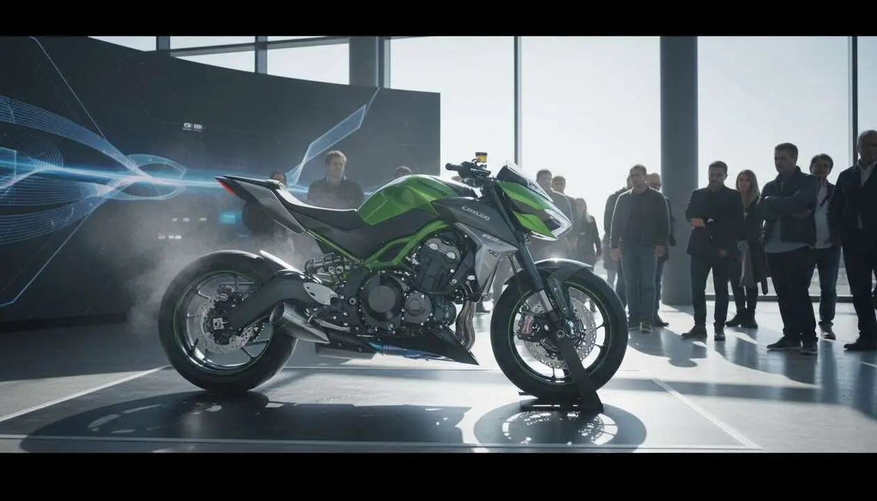  Kawasaki Corleo moto turbo de hidr&oacute;geno con motor 2 tiempos sorprende por su innovaci&oacute;n y tecnolog&iacute;a avanzada - Imagen generada por IA 