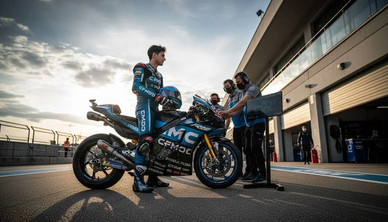  Celestino Vietti se une al equipo CFMOTO Aspar Team para competir en Moto2 en la pr&oacute;xima temporada - Imagen generada por IA 