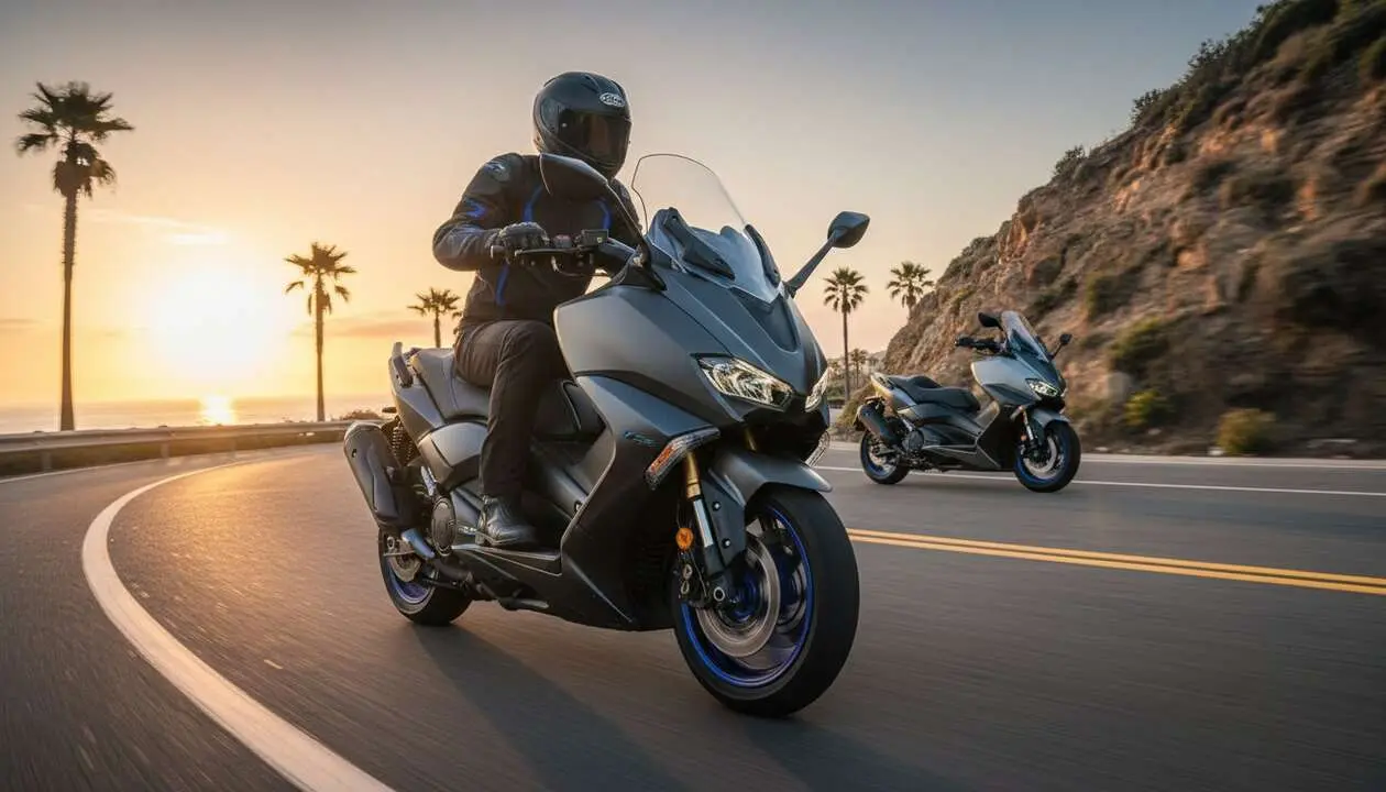  La nueva Voge TMAX 2024 llega en septiembre con m&aacute;s potencia y dise&ntilde;o deportivo que la Zontes 368G - Imagen generada por IA 