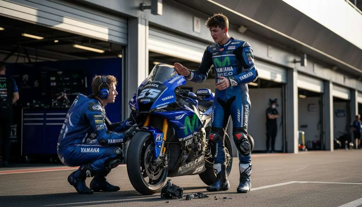  Fabio Quartararo explica el problema que enfrenta Yamaha en el Gran Premio de Arag&oacute;n de MotoGP - Imagen generada por IA 