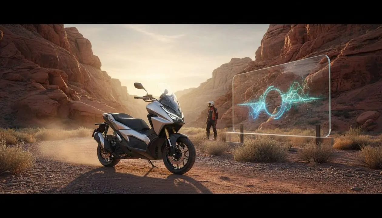  Honda presenta scooter crossover eficiente con consumo de solo 2,3 litros por cada 100 km y dise&ntilde;o innovador - Imagen generada por IA 