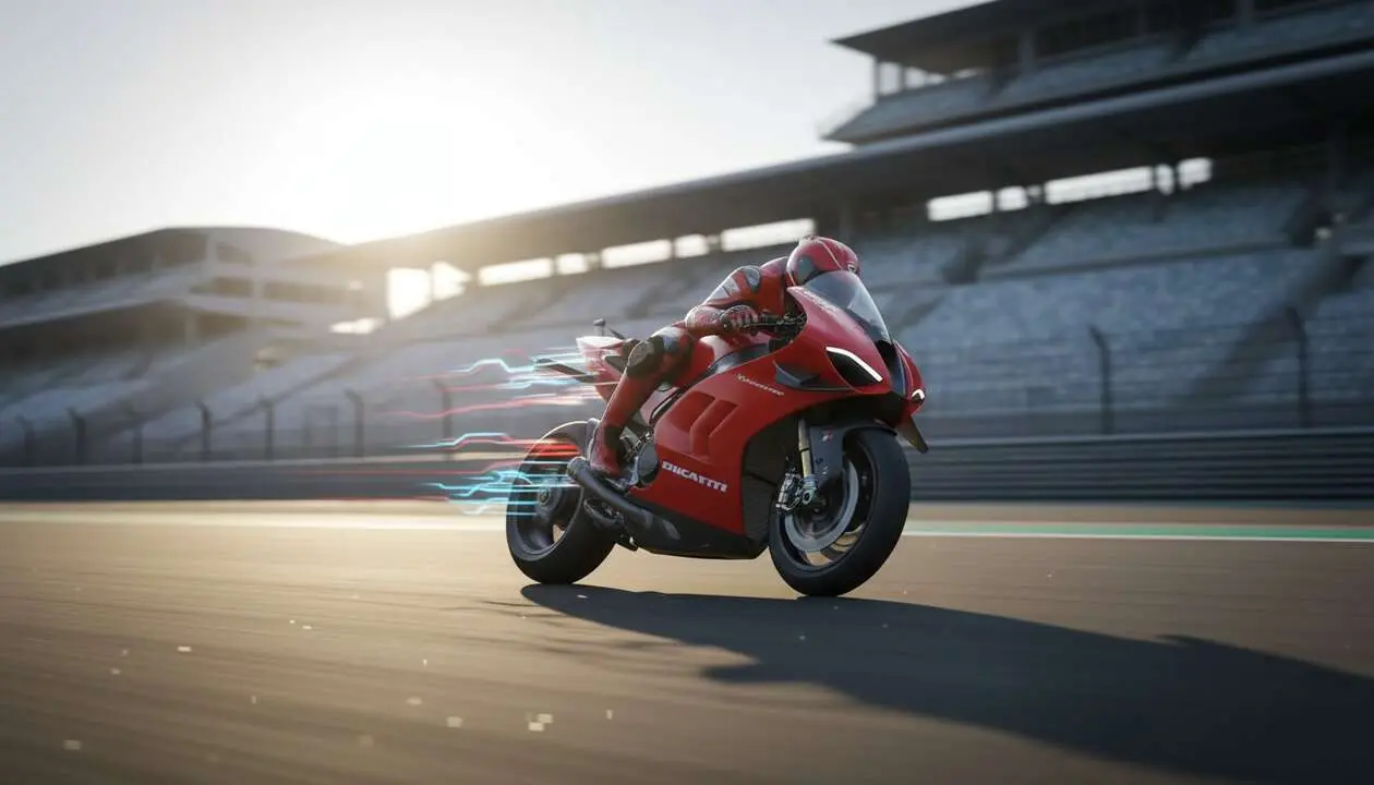  Ducati y su ventaja secreta que transformar&aacute; la temporada 2027 de MotoGP con innovaci&oacute;n y potencia &uacute;nicas - Imagen generada por IA 