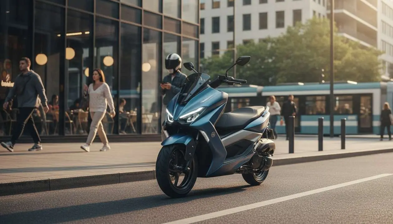  Yamaha Axis Z 2026 scooter urbano barato y eficiente con bajo consumo ideal para la ciudad - Imagen generada por IA 