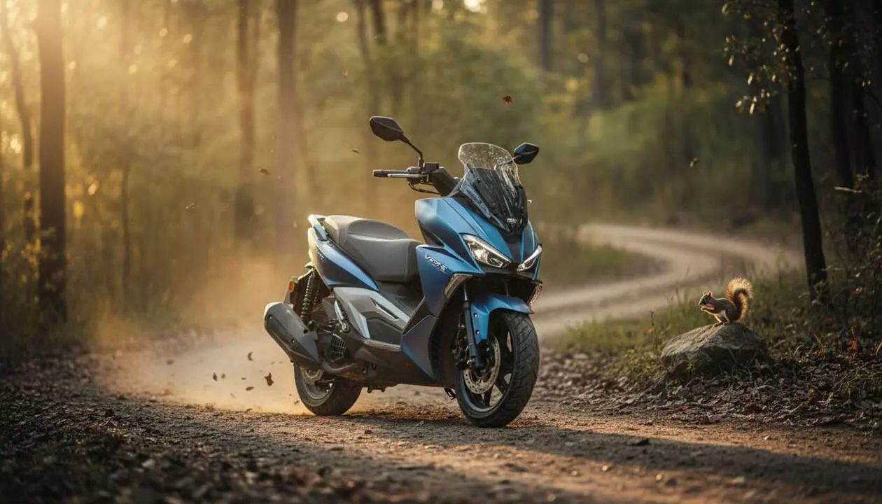  Voge SR450X, la scooter trail que sorprende y llega este septiembre - Imagen generada por IA 