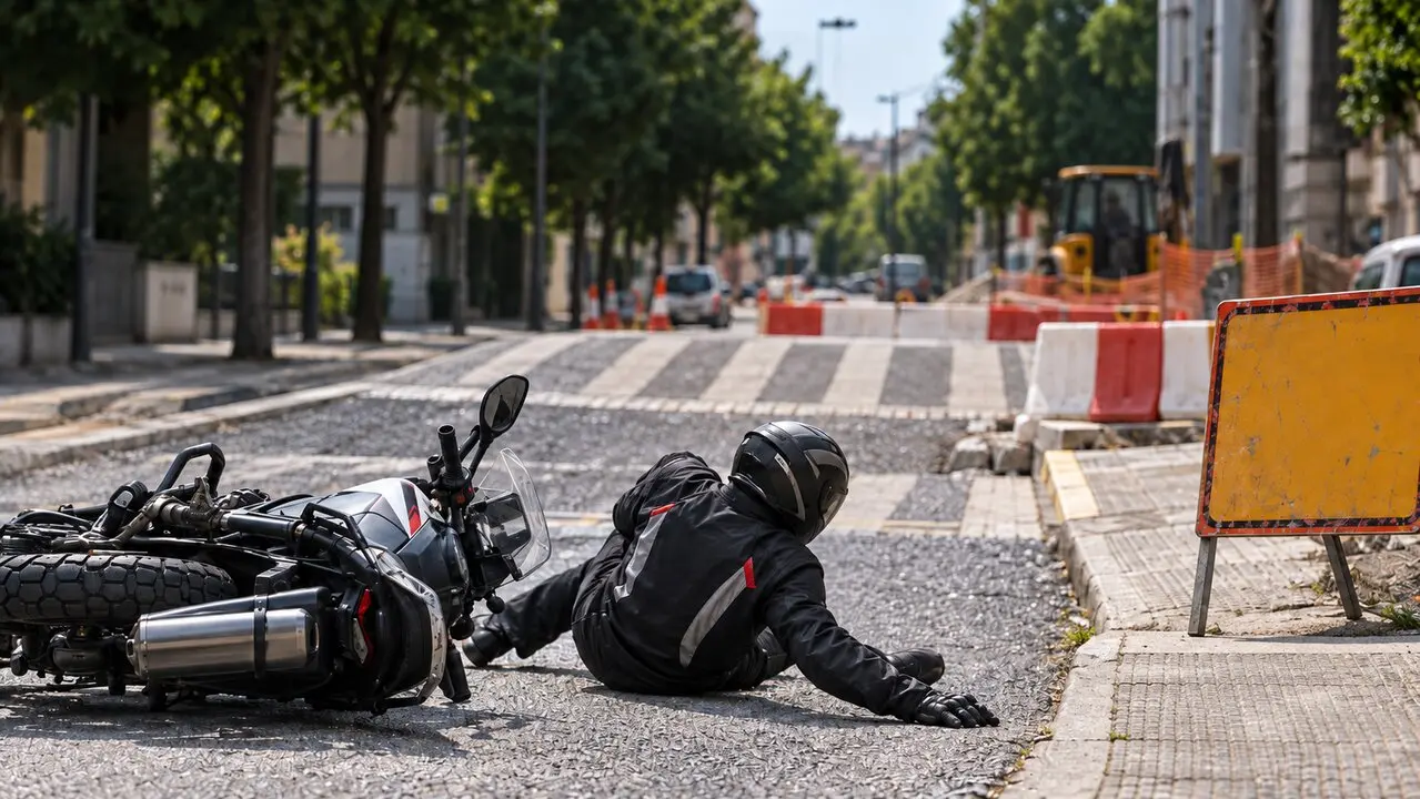 El accidente de la moto