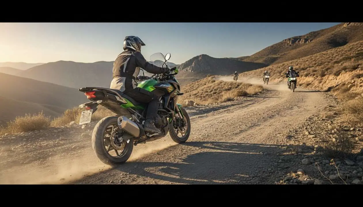  Kawasaki Versys 1100 de 135 CV, la trail aventurera que desaf&iacute;a a la competencia - Imagen generada por IA 