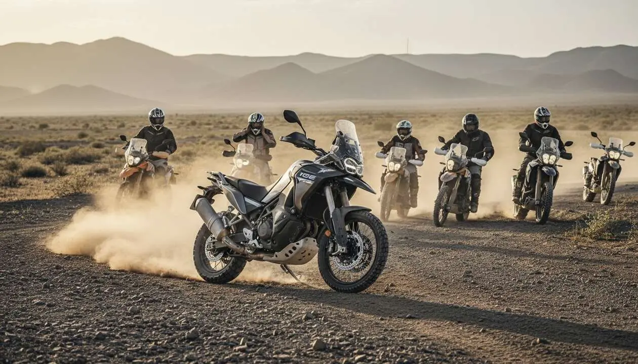  Voge DS800 Rally frente a seis rivales trail en una comparativa todoterreno - Imagen generada por IA 