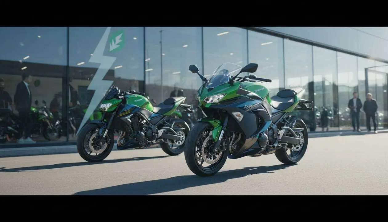  Motos Kawasaki h&iacute;bridas con una rebaja hist&oacute;rica de 13.000 a 5.999 euros - Imagen generada por IA 