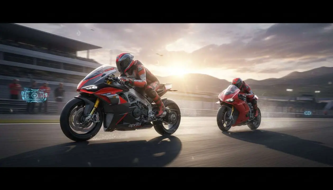  Aprilia trabaja sin descanso para destronar a Ducati en MotoGP - Imagen generada por IA 