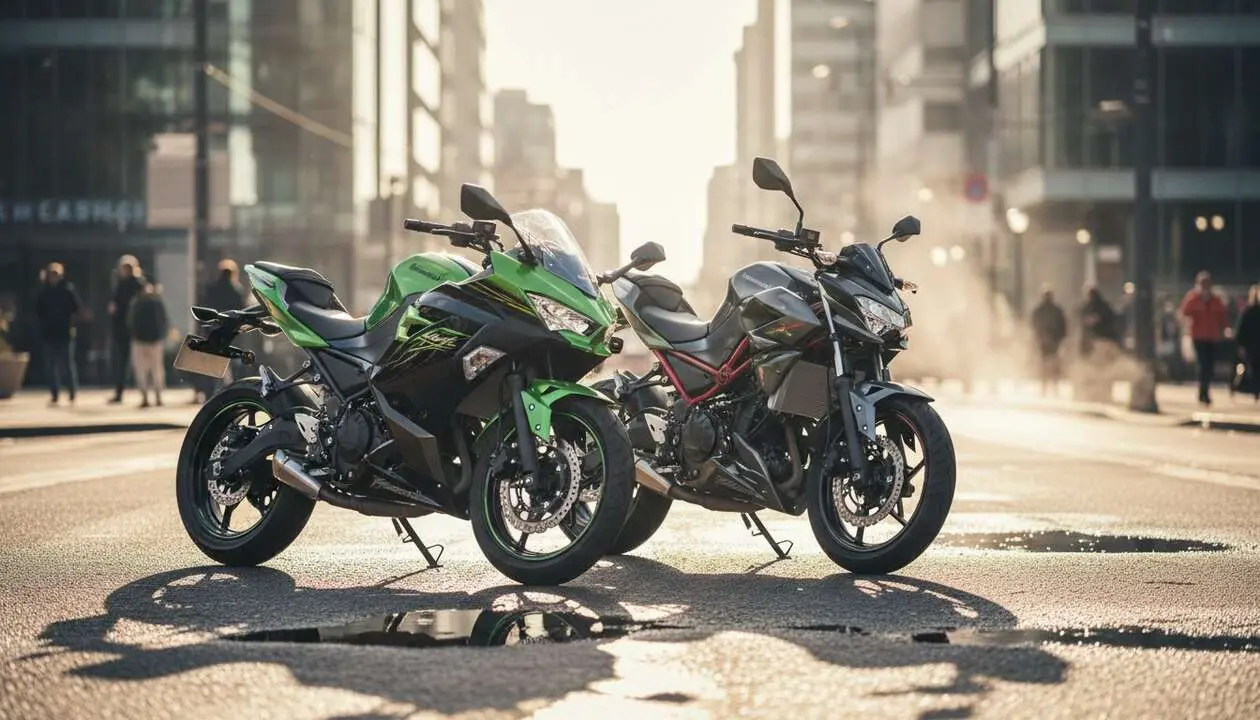  Kawasaki Ninja 125 y Z125 2027: comparativa de las dos motos de acceso - Imagen generada por IA 