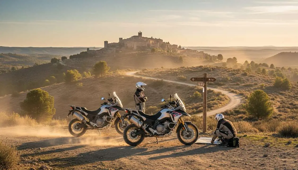  Voge prepara dos rutas secretas en moto por Teruel: todav&iacute;a puedes apuntarte - Imagen generada por IA 