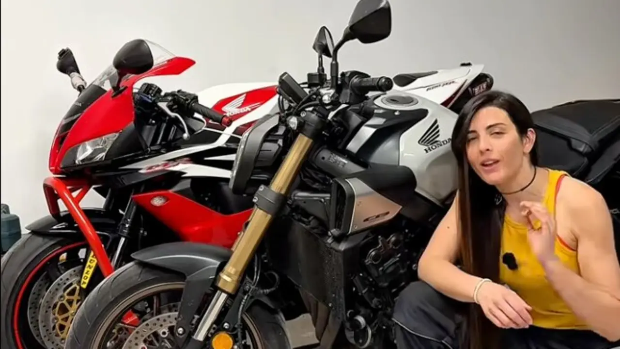 La motera y sus Honda