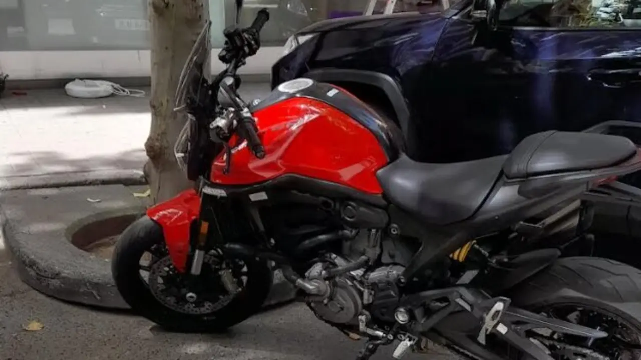 La moto multada en Ciudad Real