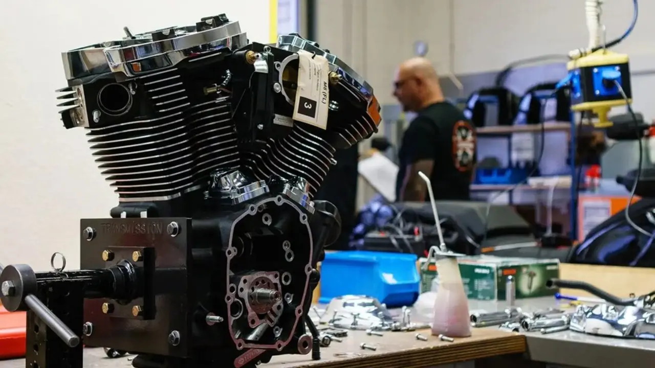 El motor de una Harley Davidson