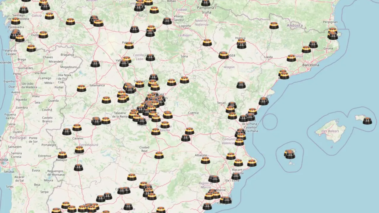 el mapa de las balizas V16
