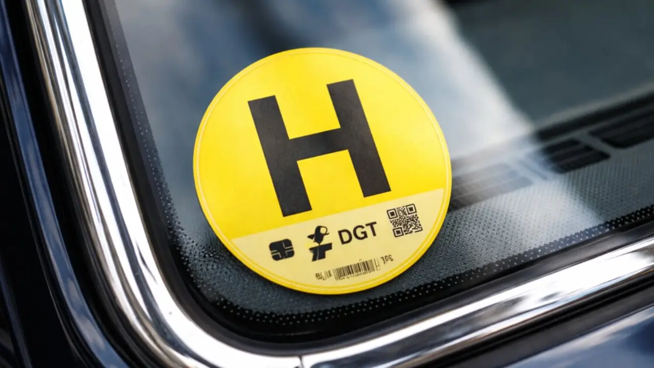 Etiqueta H de la DGT.