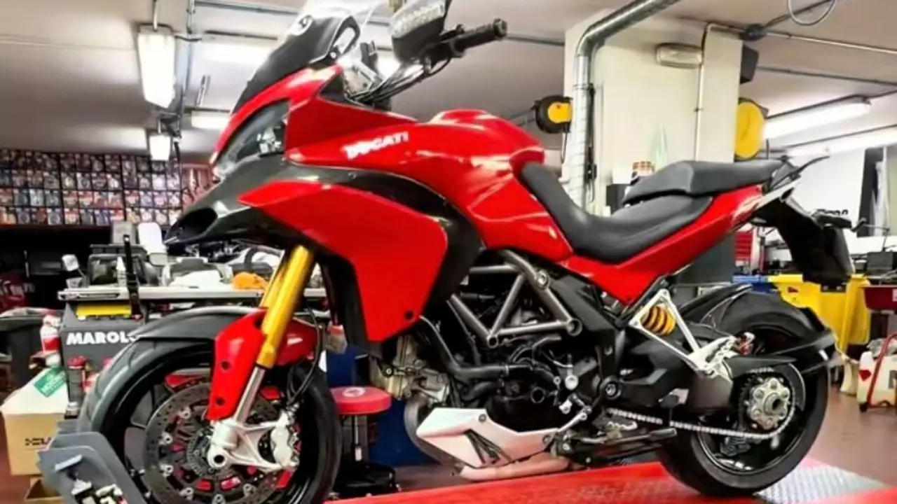 La Ducati Multistrada averiada