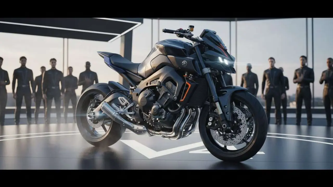  Yamaha MT-10 2026 con motor V4 renovado mostrando dise&ntilde;o agresivo y tecnolog&iacute;a avanzada &mdash; Imagen generada por IA 