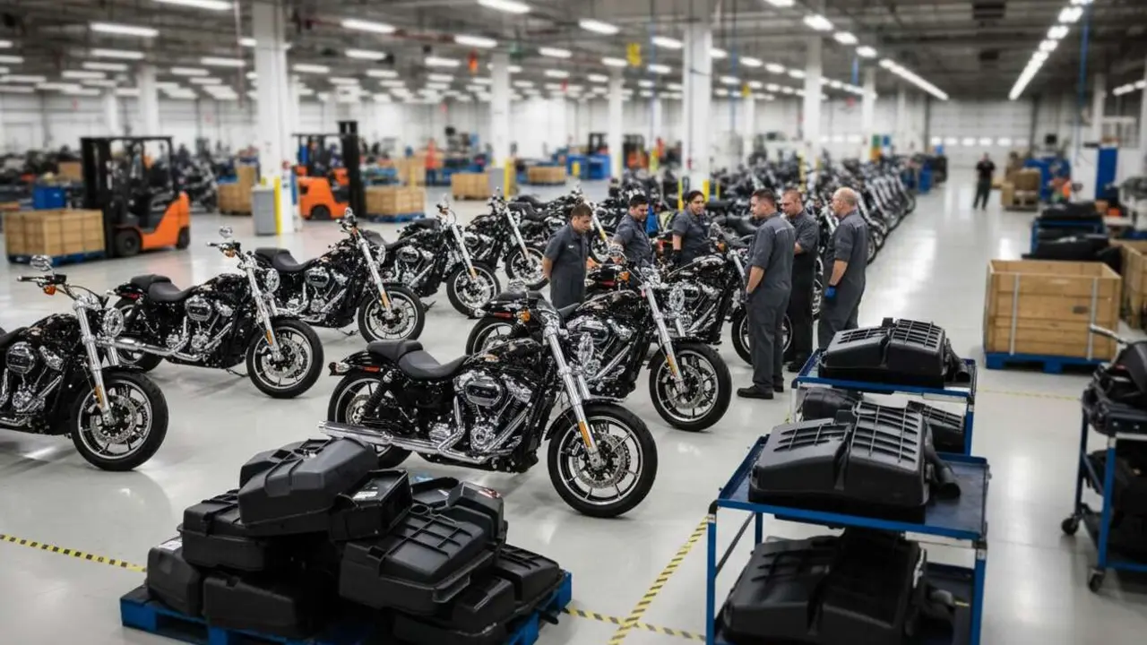  Harley-Davidson retira 88,000 motos debido a un fallo en la caja de aire que afecta el rendimiento y la seguridad &mdash; Imagen generada por IA 