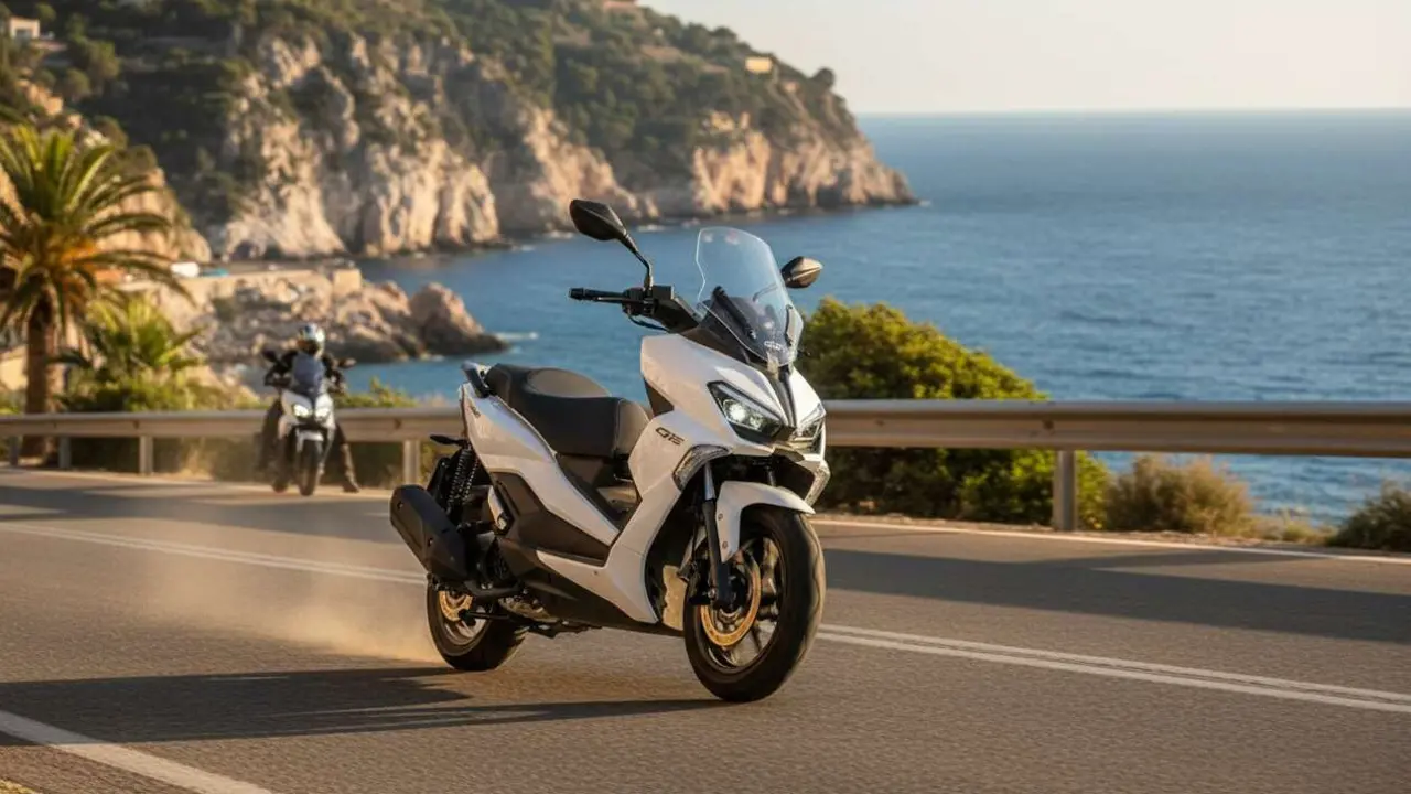  QJ Motor ATR 125 scooter crossover econ&oacute;mico ideal para conductores con carn&eacute; B que buscan calidad y ahorro &mdash; Imagen generada por IA 
