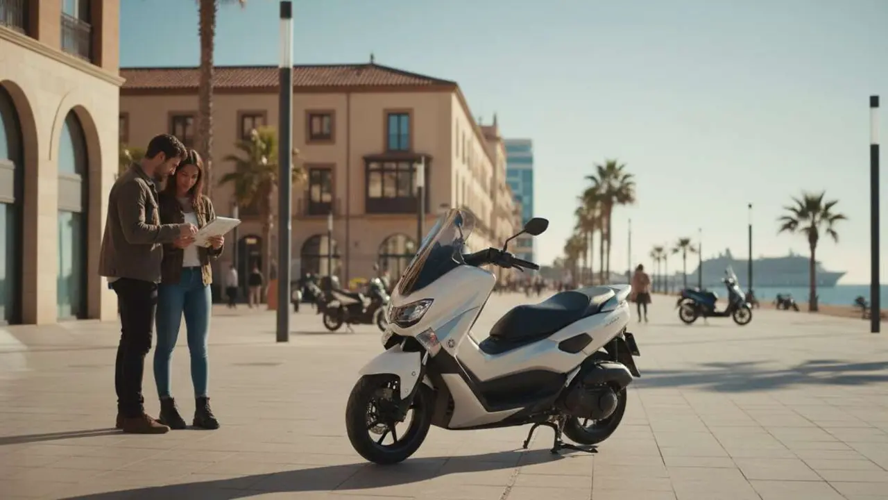  Yamaha NMax 2026 la moto m&aacute;s vendida en Espa&ntilde;a por su rendimiento y dise&ntilde;o innovador &mdash; Imagen generada por IA 